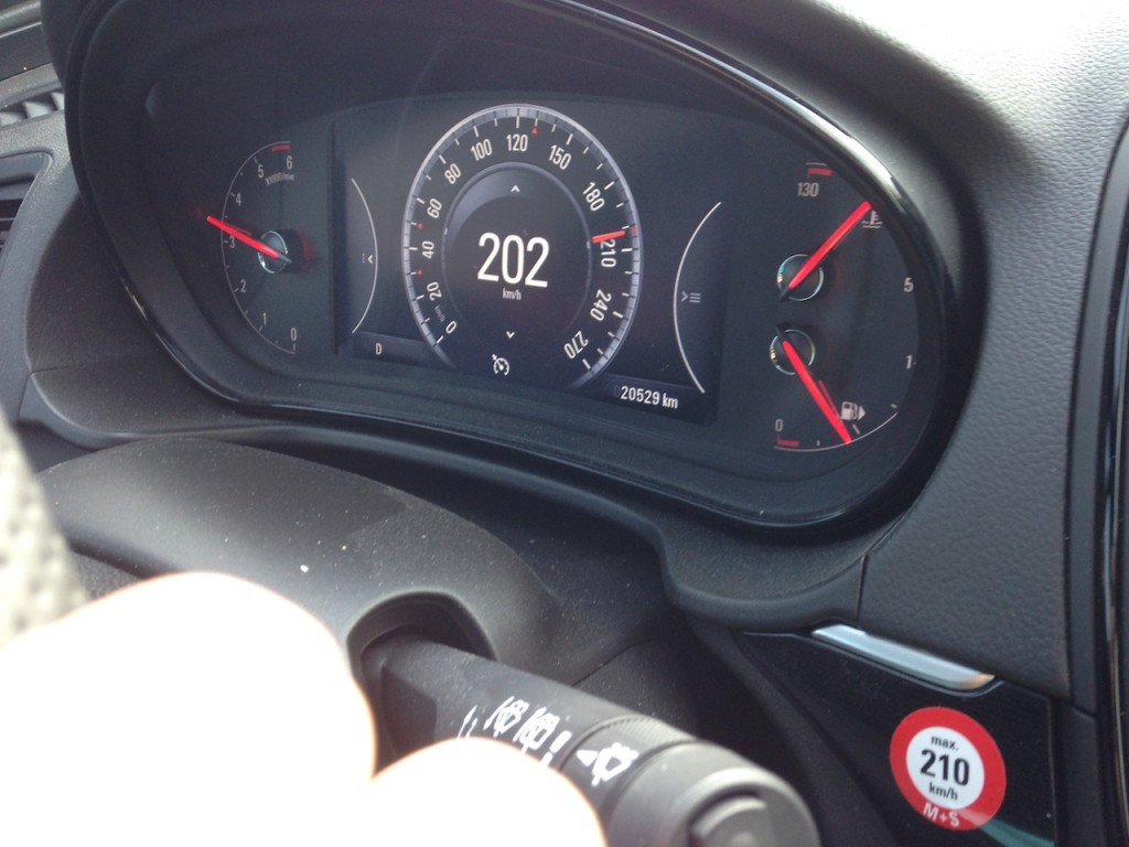 Enjoying the Autobahn at 125 mph. Getting close to that max... we never found out what happens when you hit 210 though.